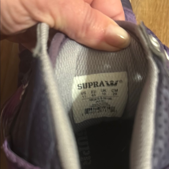 Supra Purple High-Top Sneakers with Suede Finish - Picture 5 of 6